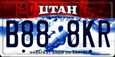 UT license plate B888KR