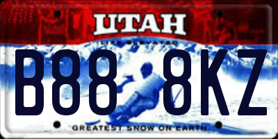 UT license plate B888KZ
