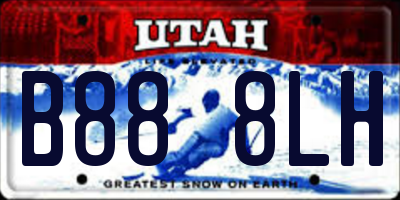 UT license plate B888LH