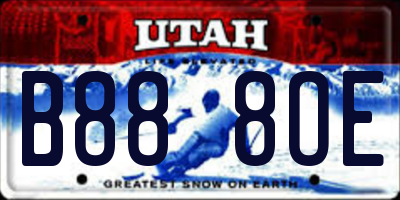 UT license plate B888OE