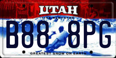 UT license plate B888PG