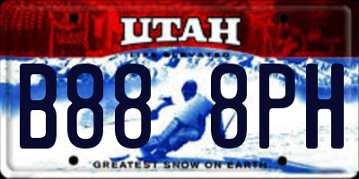 UT license plate B888PH