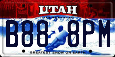 UT license plate B888PM