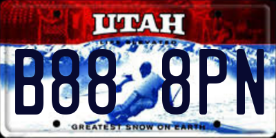UT license plate B888PN