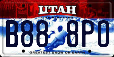 UT license plate B888PO