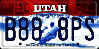 UT license plate B888PS