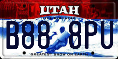 UT license plate B888PU
