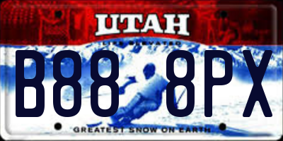 UT license plate B888PX