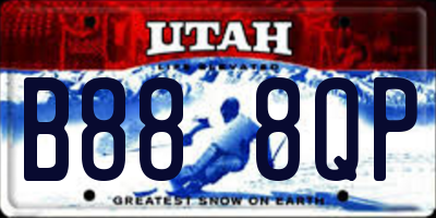 UT license plate B888QP