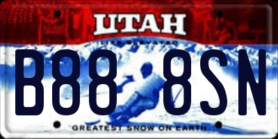 UT license plate B888SN
