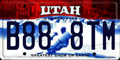 UT license plate B888TM