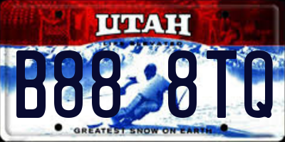 UT license plate B888TQ