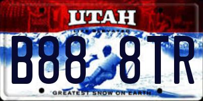 UT license plate B888TR