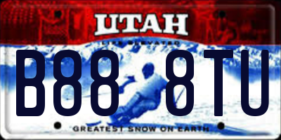 UT license plate B888TU