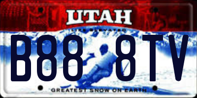 UT license plate B888TV