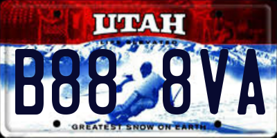 UT license plate B888VA
