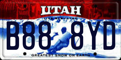 UT license plate B888YD