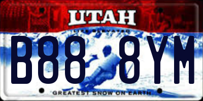 UT license plate B888YM