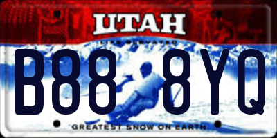 UT license plate B888YQ