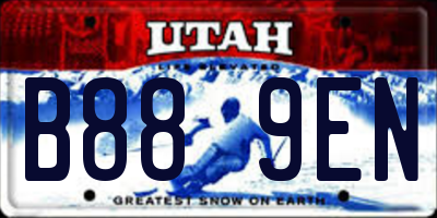 UT license plate B889EN
