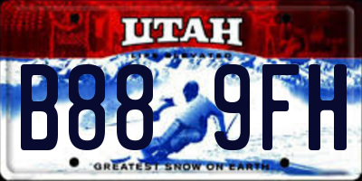 UT license plate B889FH