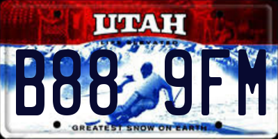UT license plate B889FM