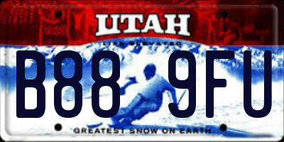 UT license plate B889FU