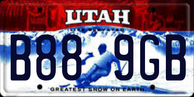 UT license plate B889GB