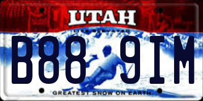UT license plate B889IM