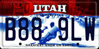 UT license plate B889LW