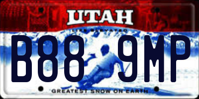 UT license plate B889MP