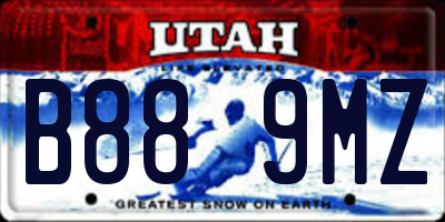 UT license plate B889MZ