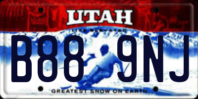 UT license plate B889NJ
