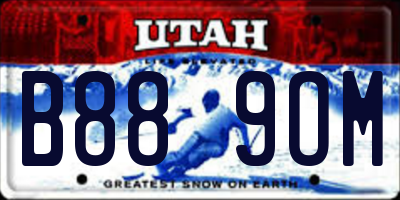 UT license plate B889OM