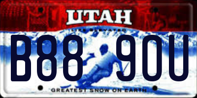 UT license plate B889OU