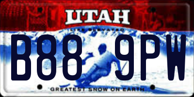 UT license plate B889PW