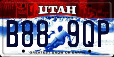 UT license plate B889QP