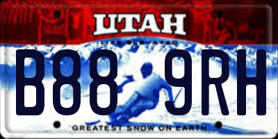 UT license plate B889RH