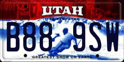 UT license plate B889SW