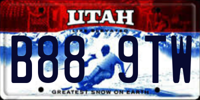 UT license plate B889TW
