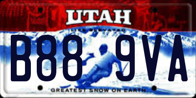 UT license plate B889VA