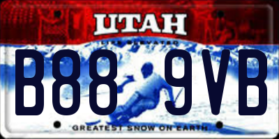 UT license plate B889VB