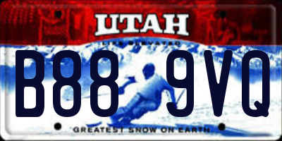 UT license plate B889VQ