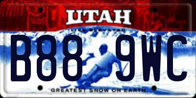 UT license plate B889WC