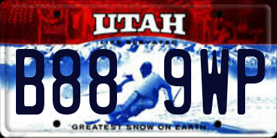 UT license plate B889WP