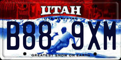 UT license plate B889XM