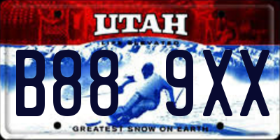 UT license plate B889XX