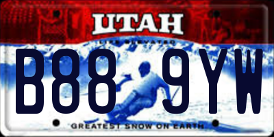 UT license plate B889YW