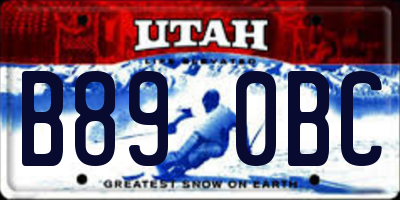 UT license plate B890BC