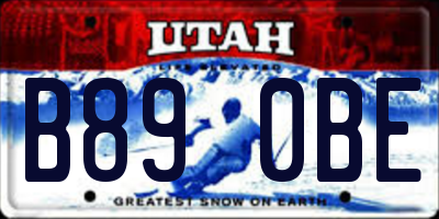 UT license plate B890BE